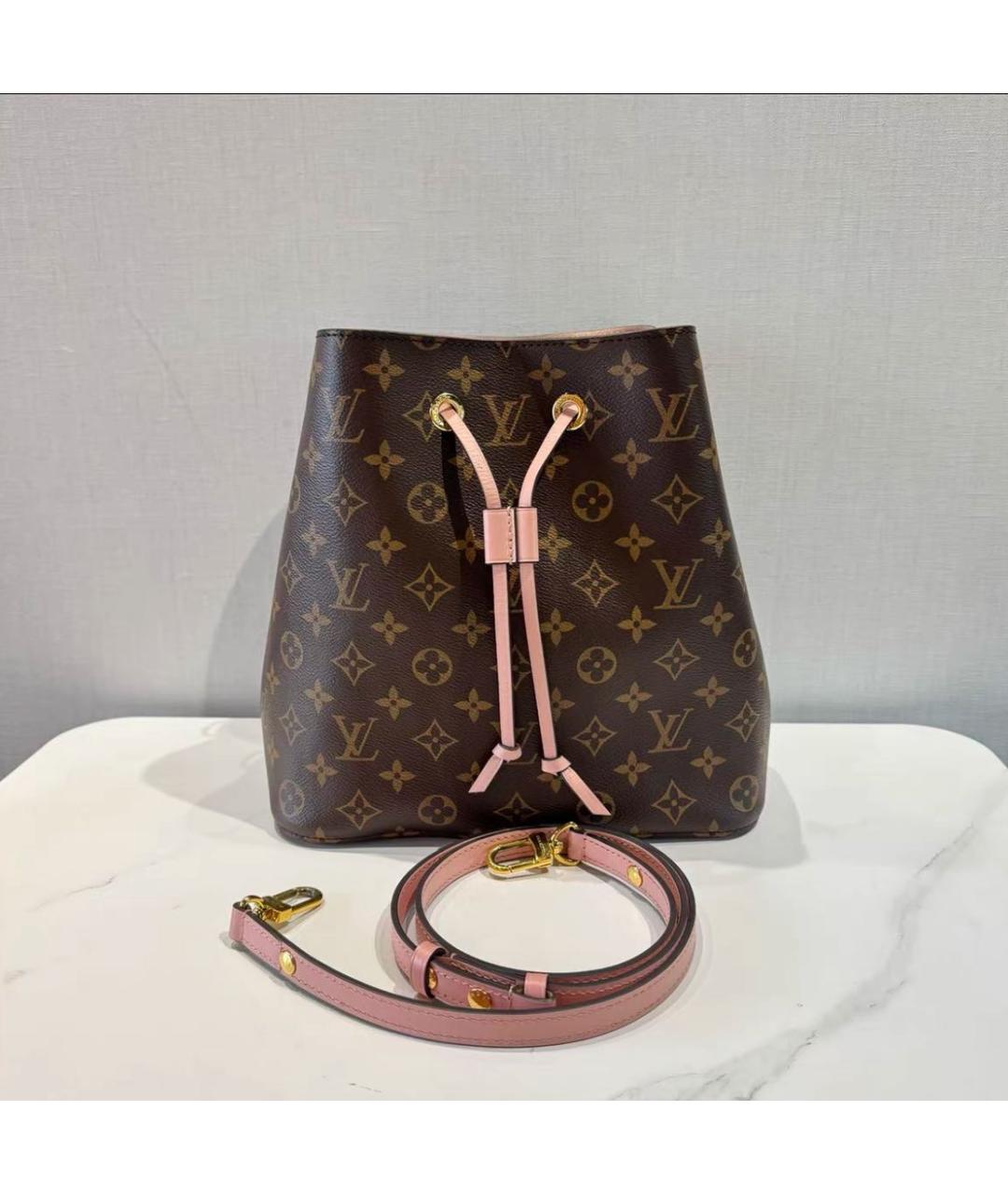 LOUIS VUITTON Коричневая сумка через плечо из канвы, фото 2