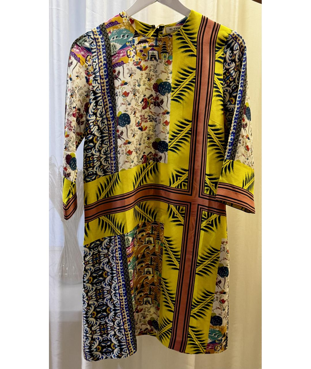 ETRO Мульти шелковое повседневное платье, фото 2