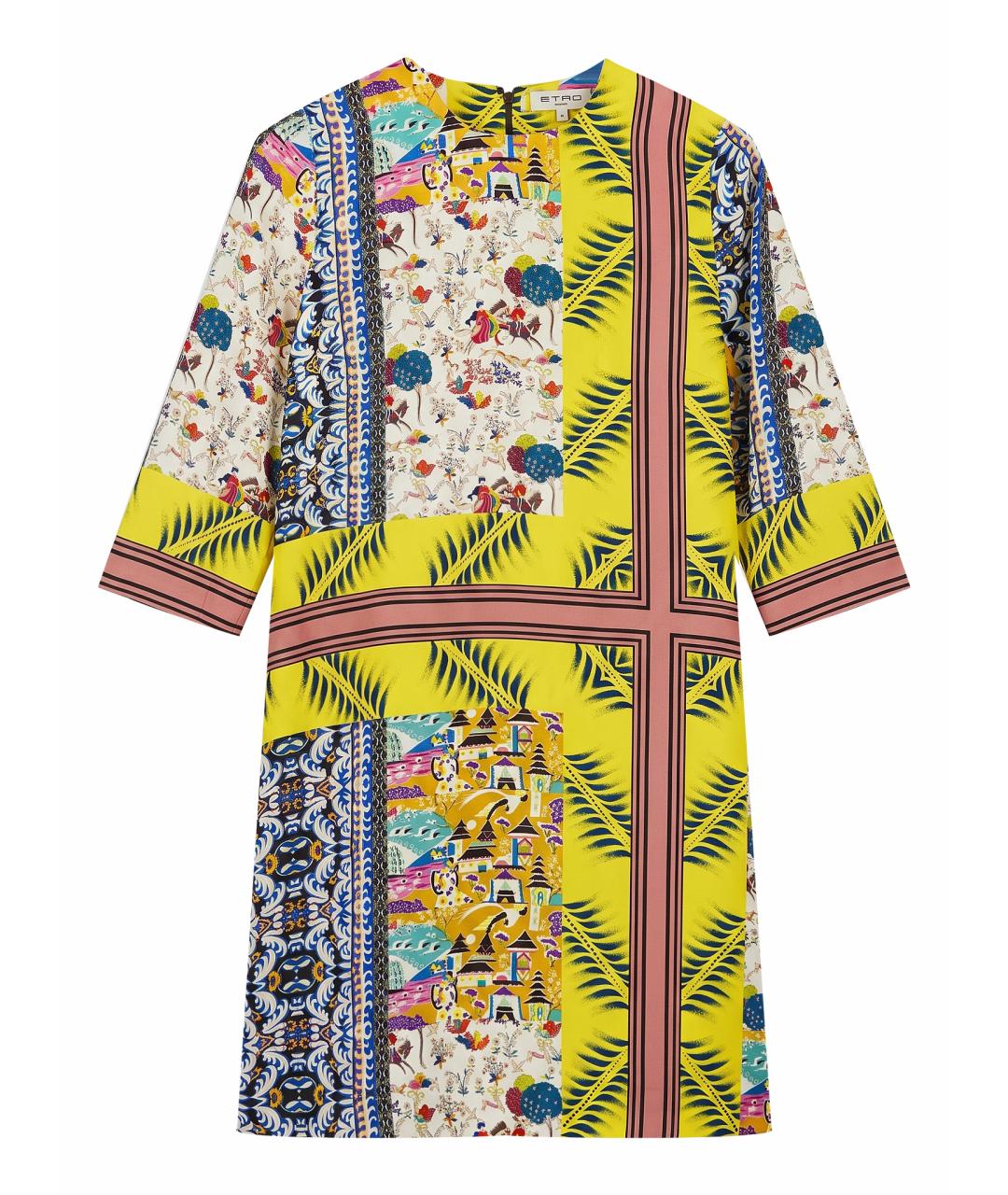 ETRO Мульти шелковое повседневное платье, фото 1