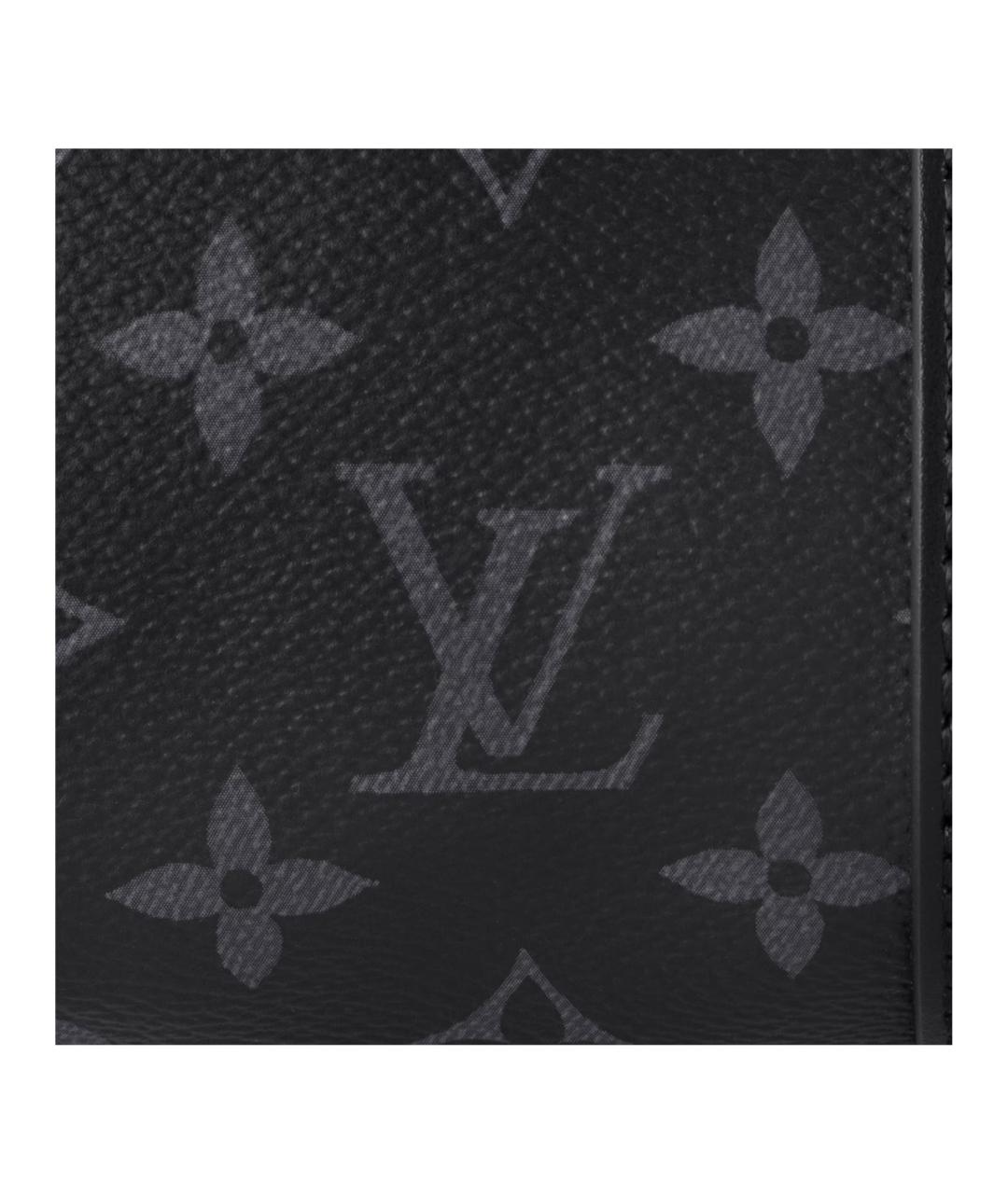 LOUIS VUITTON Антрацитовая сумка на плечо из канвы, фото 5