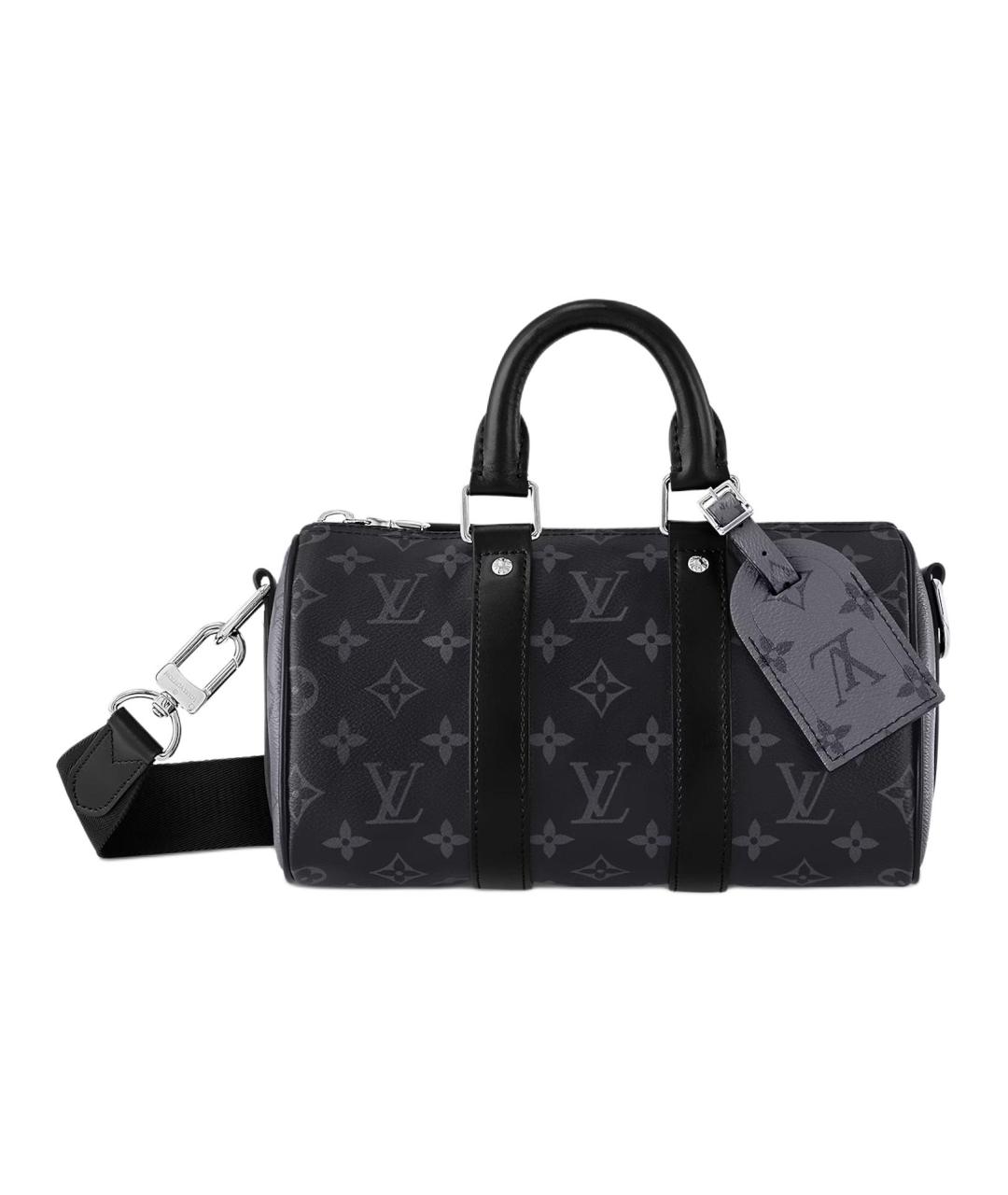 LOUIS VUITTON Антрацитовая сумка на плечо из канвы, фото 1