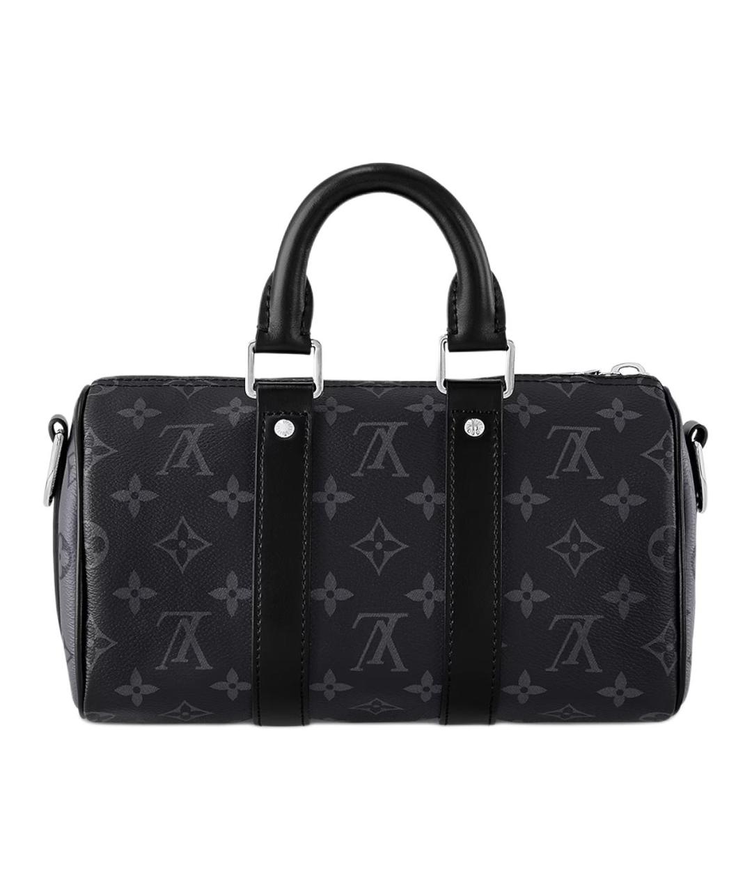 LOUIS VUITTON Антрацитовая сумка на плечо из канвы, фото 3