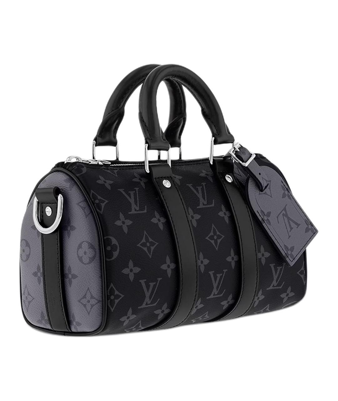 LOUIS VUITTON Антрацитовая сумка на плечо из канвы, фото 2