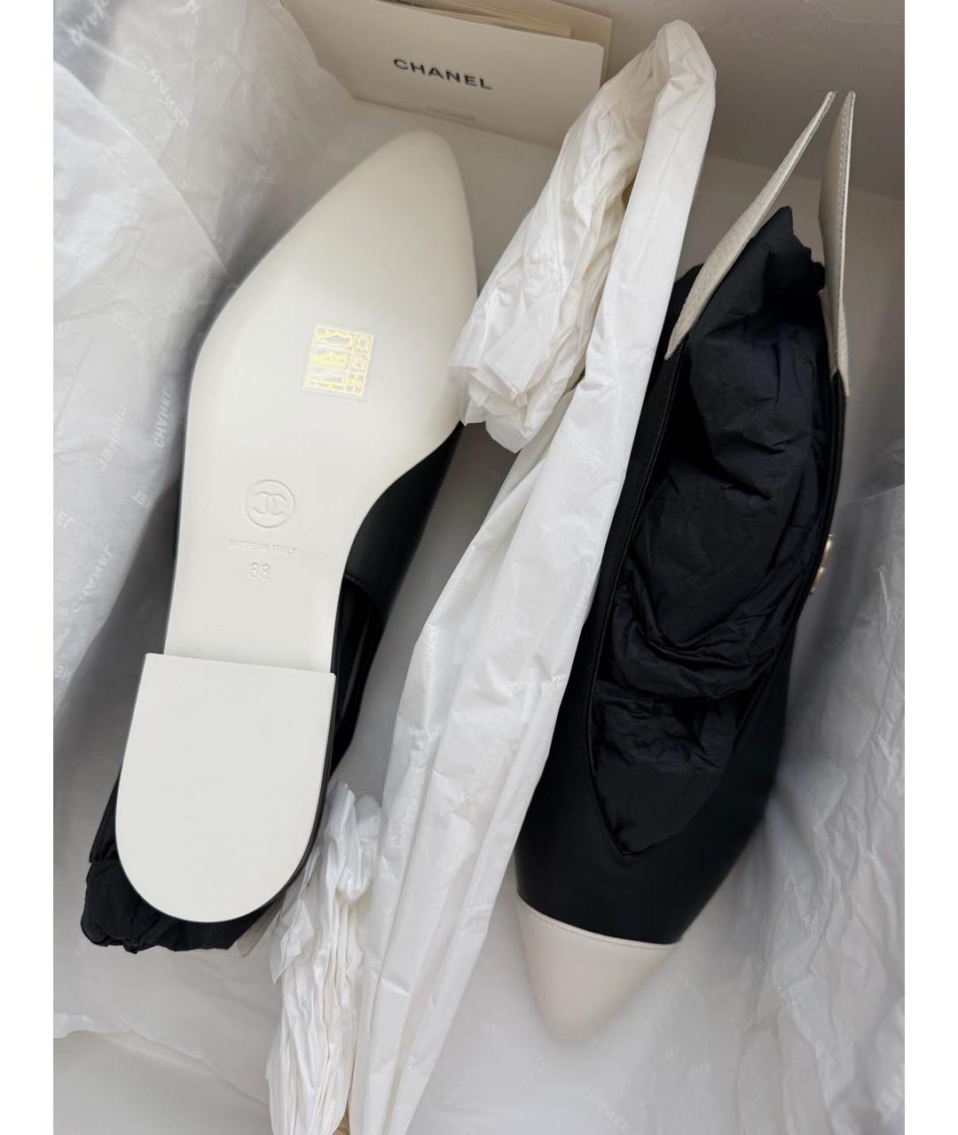 CHANEL Черные кожаные туфли, фото 3