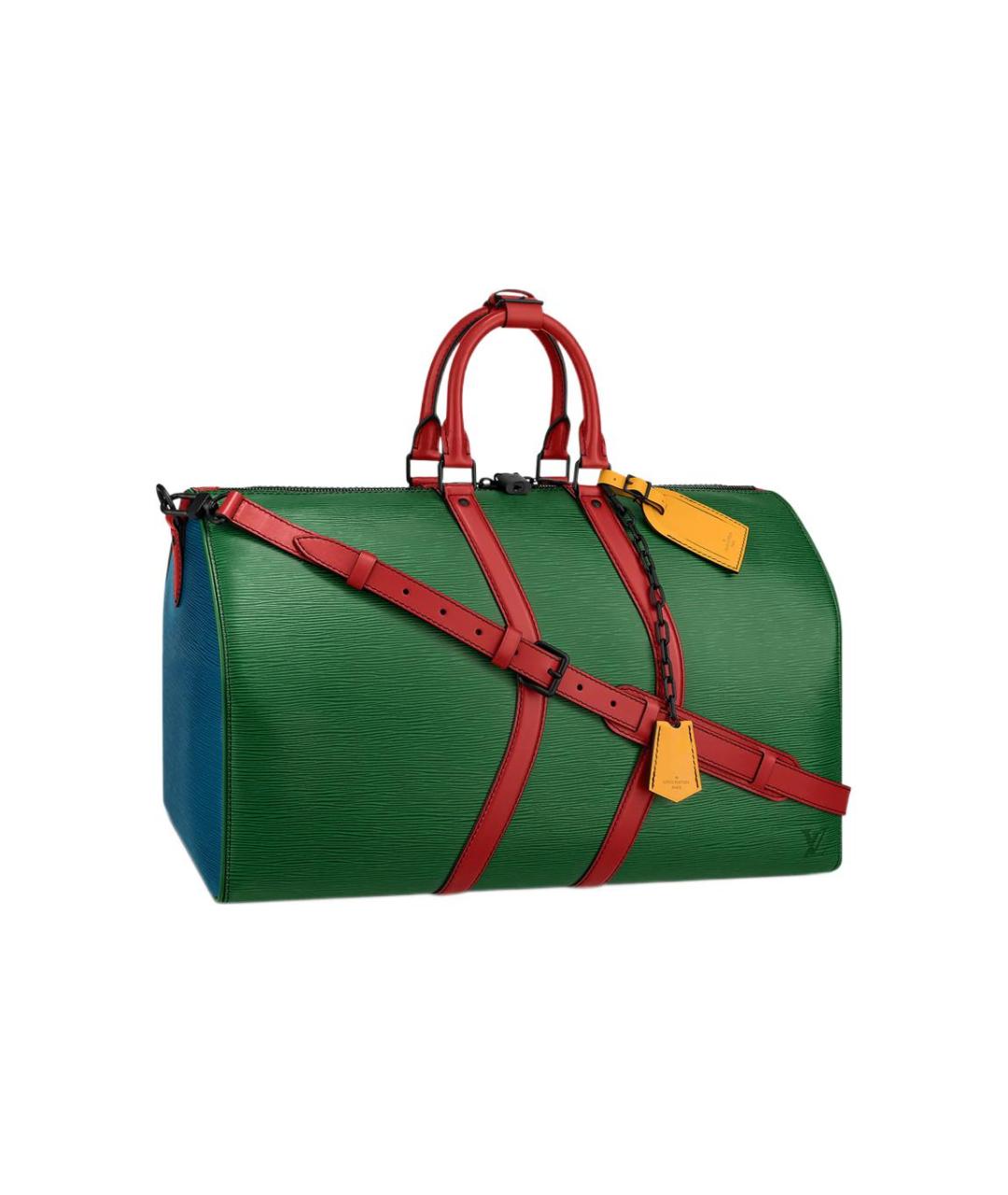 LOUIS VUITTON Зеленая кожаная дорожная/спортивная сумка, фото 1