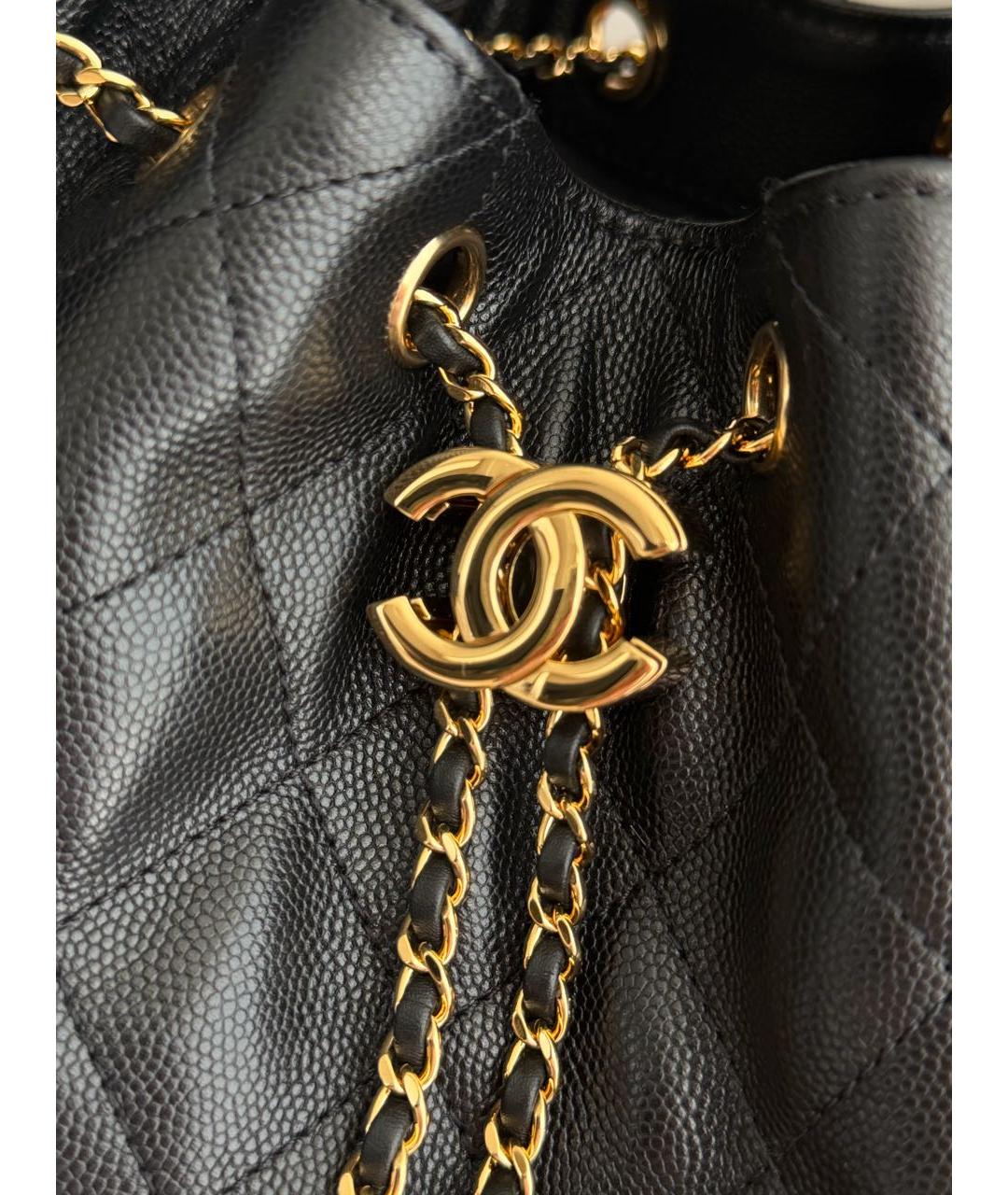 CHANEL Черная кожаная сумка через плечо, фото 4