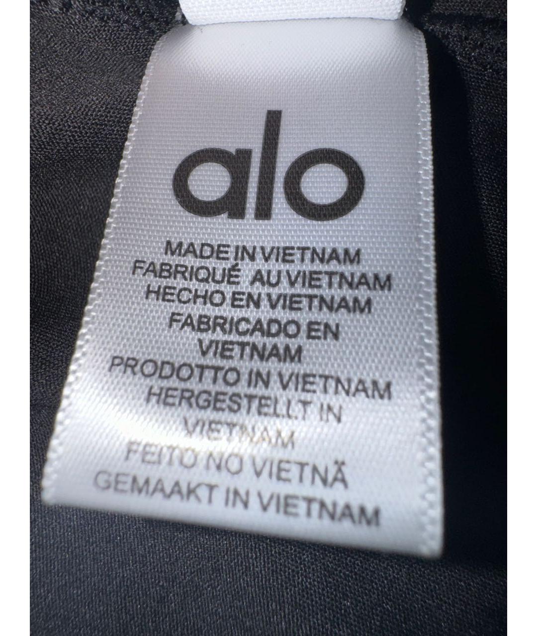 ALO YOGA Черная футболка, фото 5