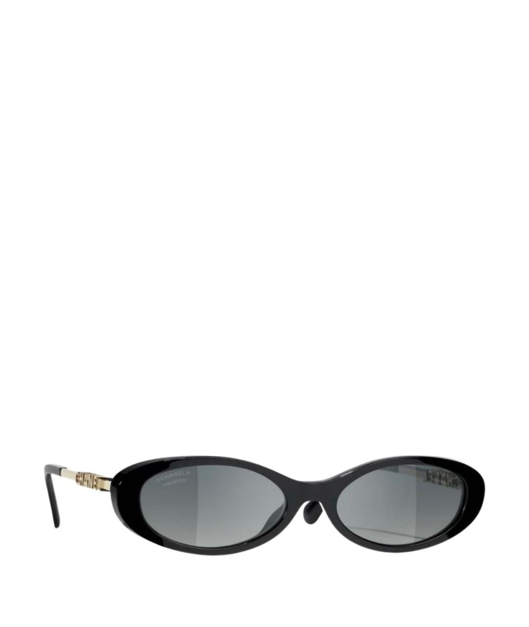 CHANEL Черные пластиковые солнцезащитные очки, фото 1