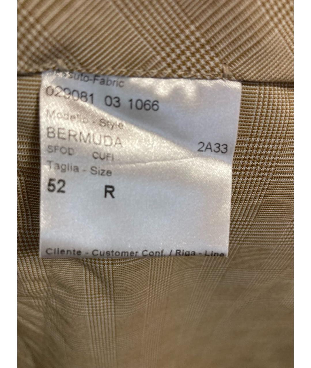 BRIONI Бежевые хлопковые шорты, фото 6