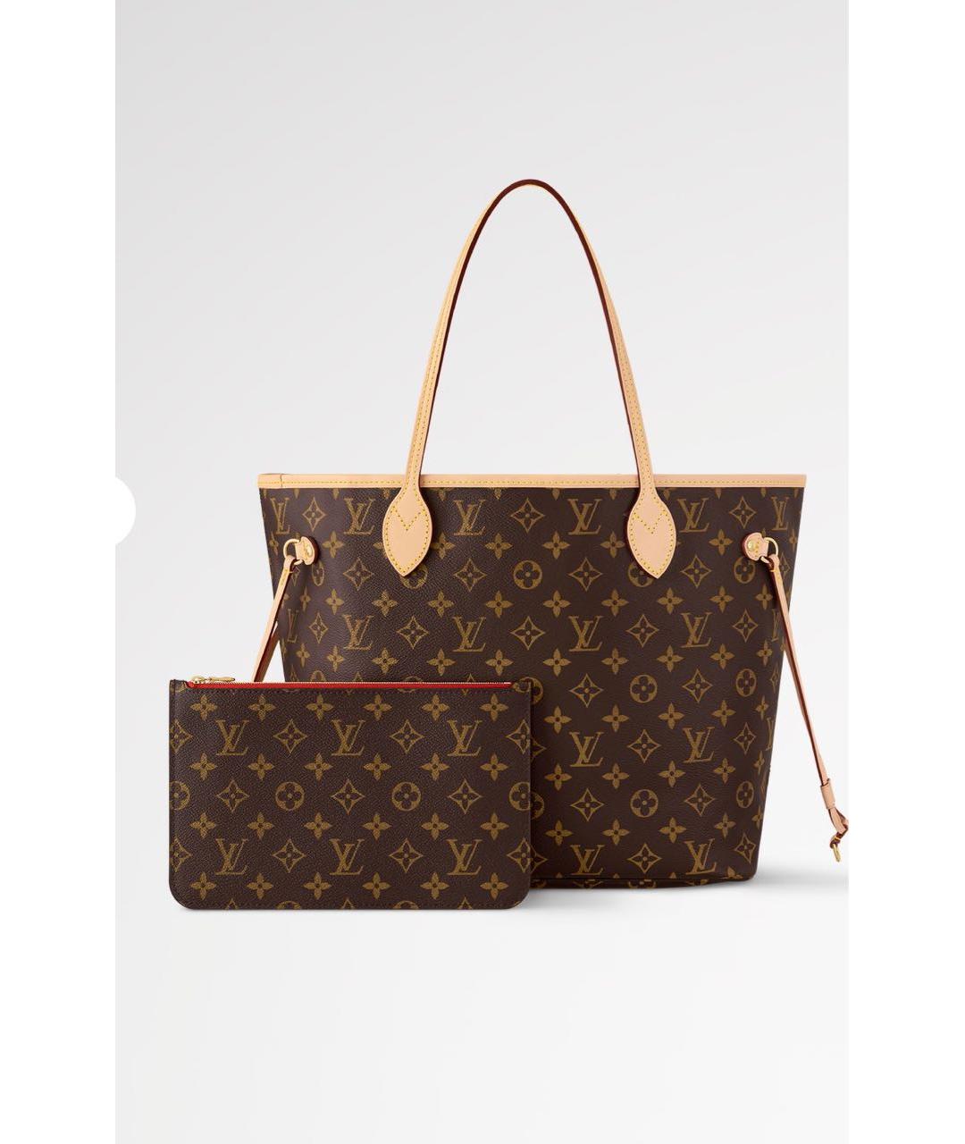 LOUIS VUITTON Коричневая сумка тоут из канвы, фото 4