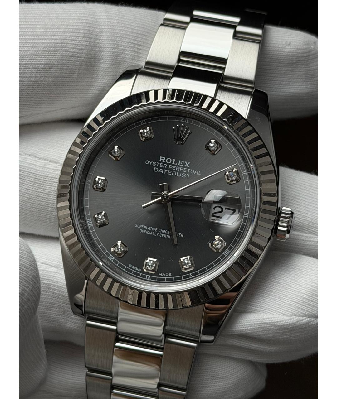ROLEX Серые часы, фото 3