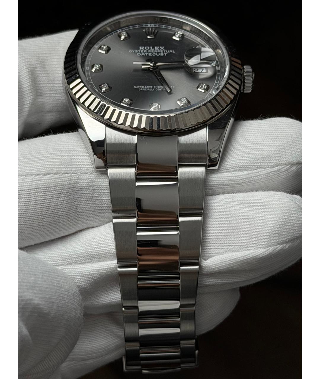 ROLEX Серые часы, фото 6