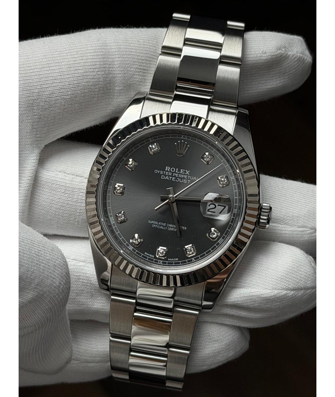 ROLEX Серые часы, фото 2