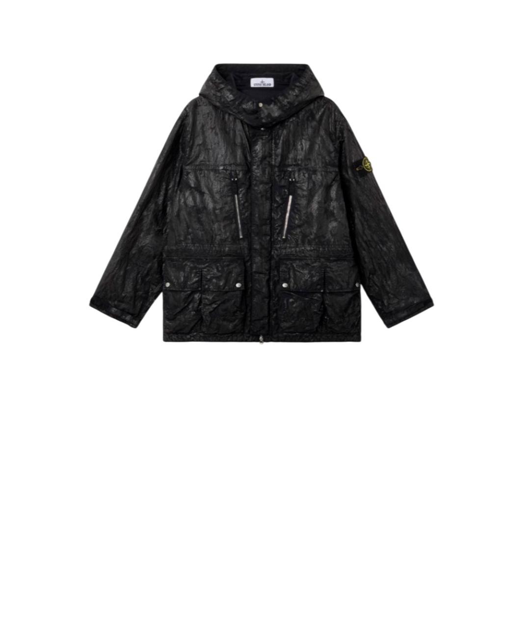 STONE ISLAND Черная полиамидовая куртка, фото 6