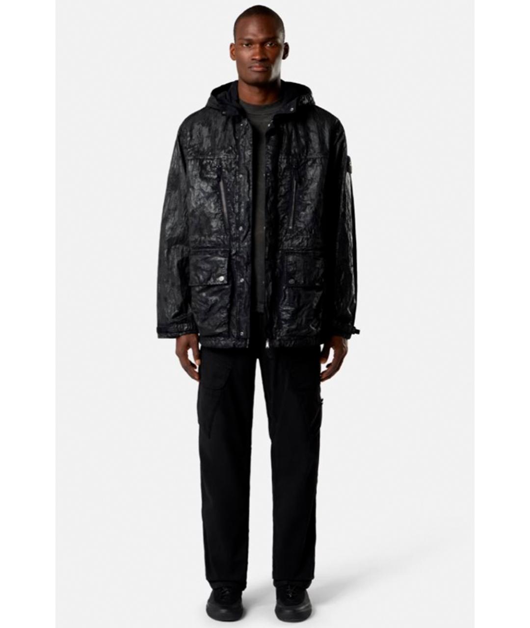 STONE ISLAND Черная полиамидовая куртка, фото 2