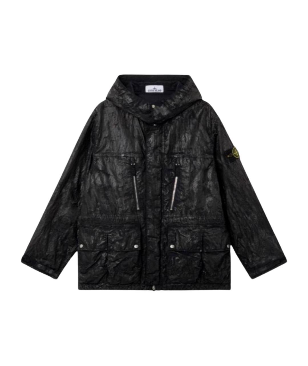 STONE ISLAND Черная полиамидовая куртка, фото 1