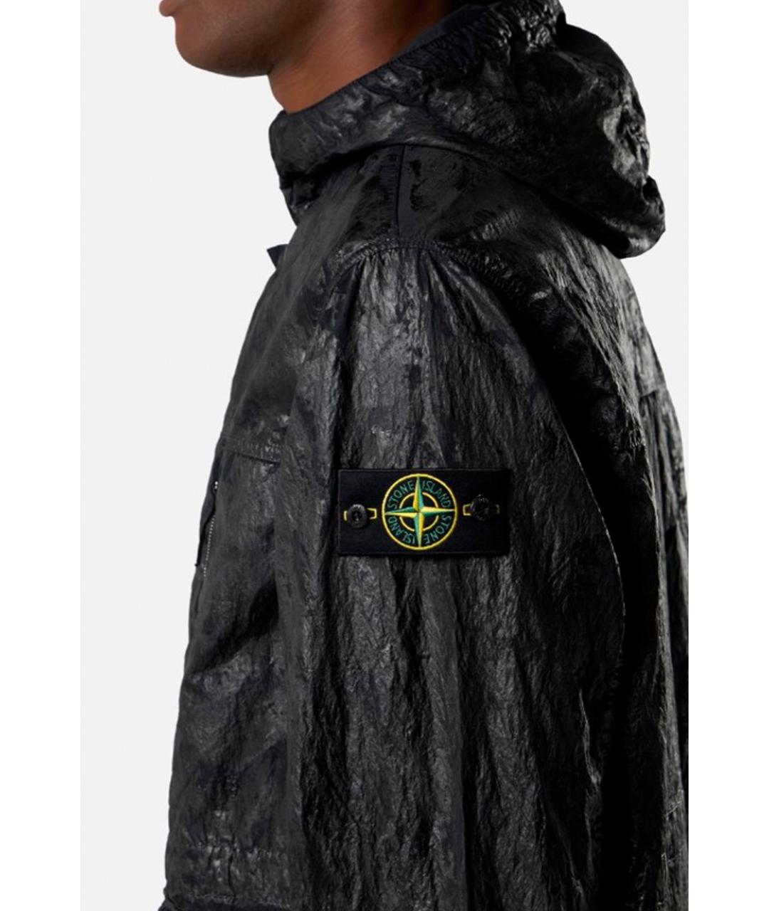 STONE ISLAND Черная полиамидовая куртка, фото 5