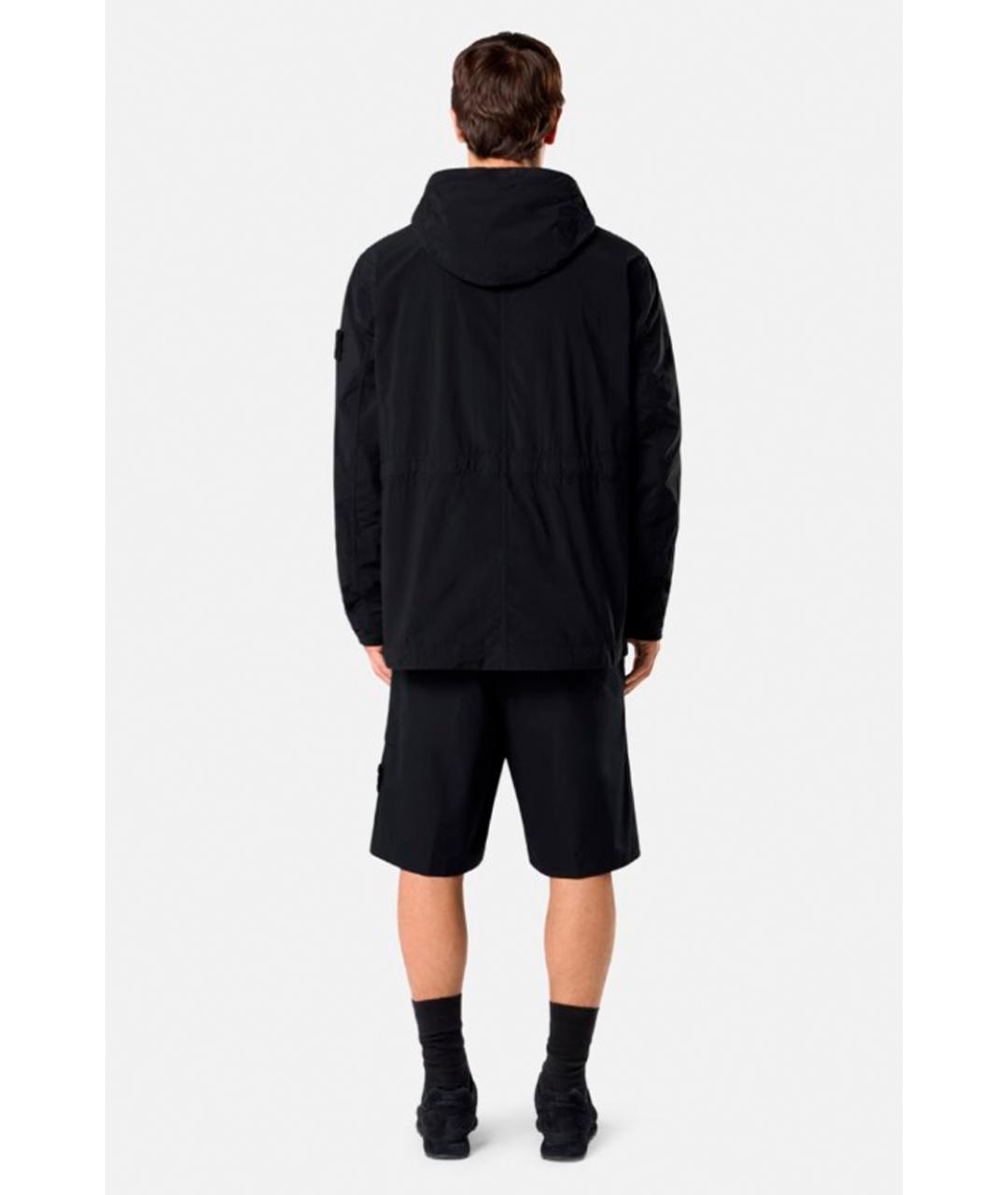 STONE ISLAND Черная нейлоновая куртка, фото 4