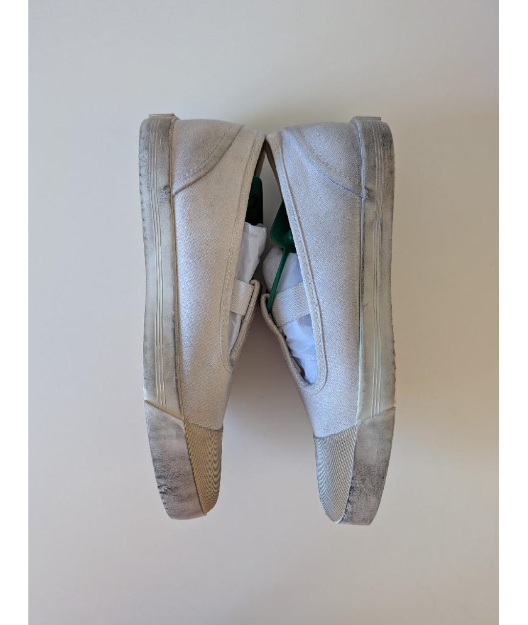MAISON MARGIELA Белые текстильные кеды, фото 4