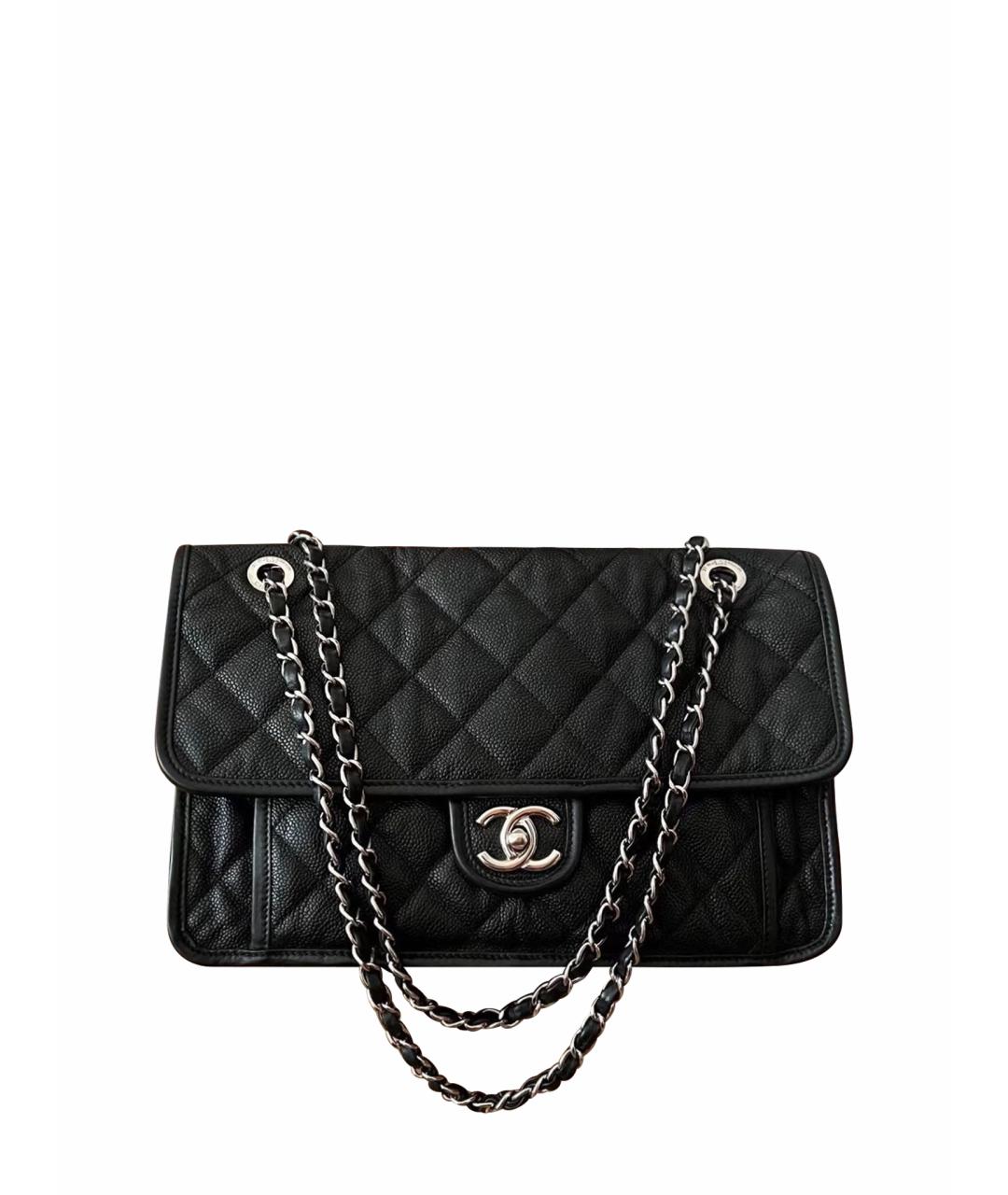 CHANEL Черная кожаная сумка тоут, фото 1