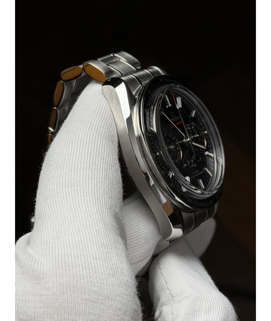 OMEGA Черные часы, фото 5