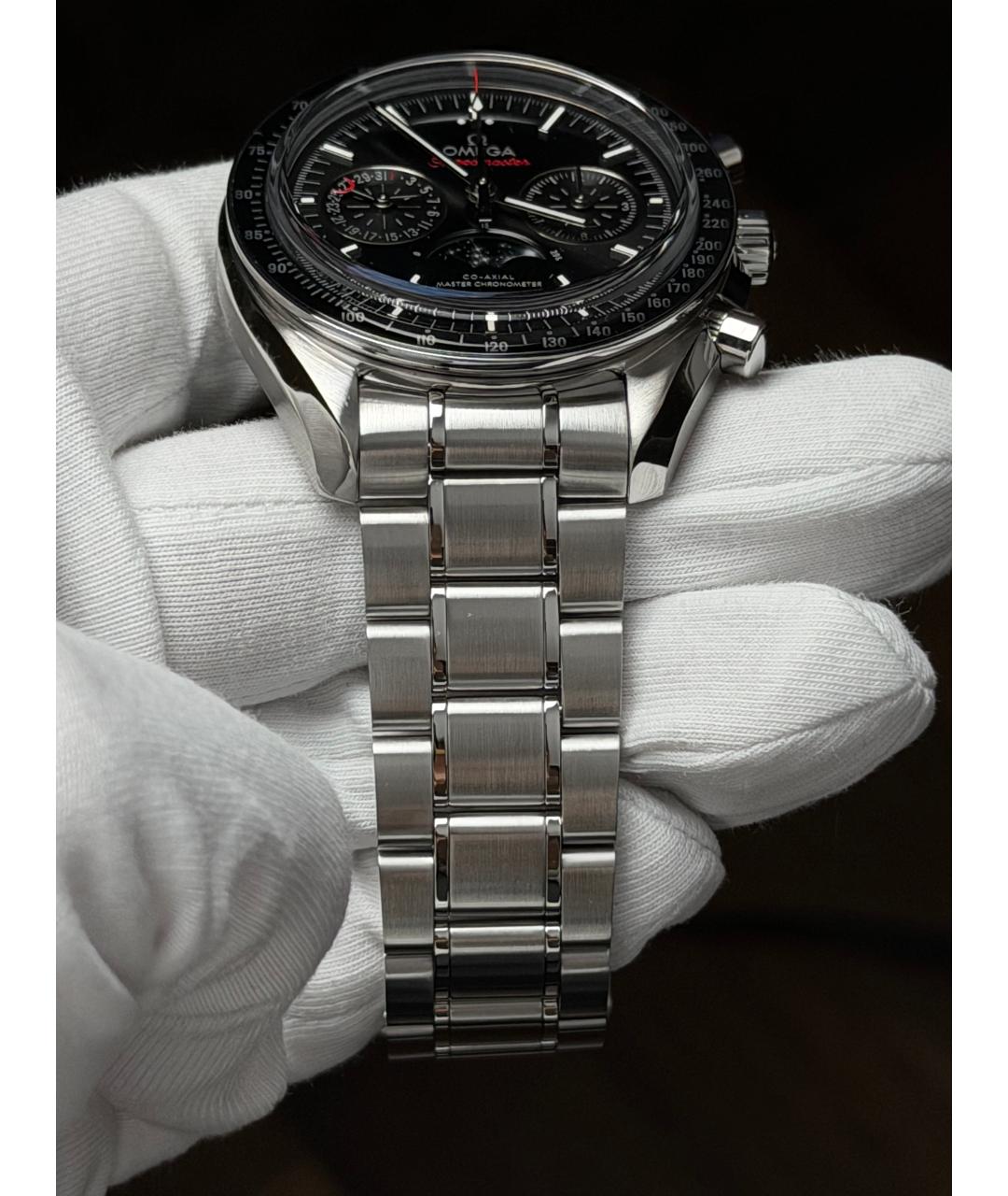 OMEGA Черные часы, фото 6