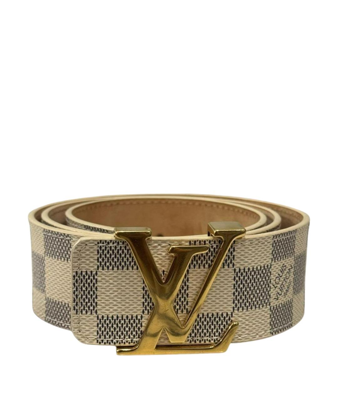 LOUIS VUITTON Бежевый кожаный ремень, фото 1
