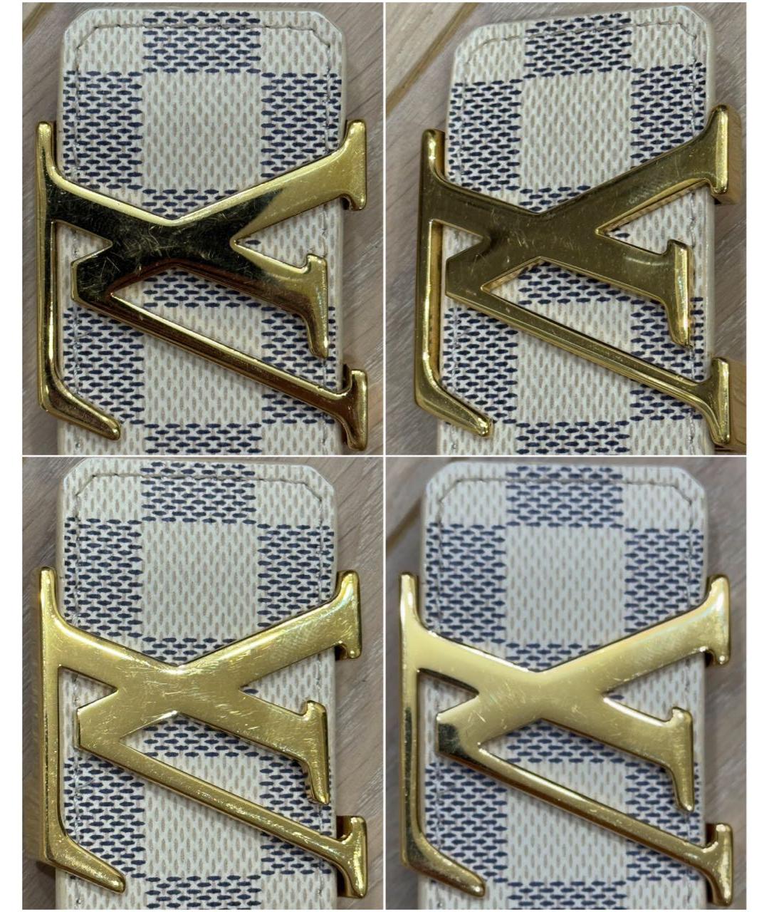LOUIS VUITTON Бежевый кожаный ремень, фото 2