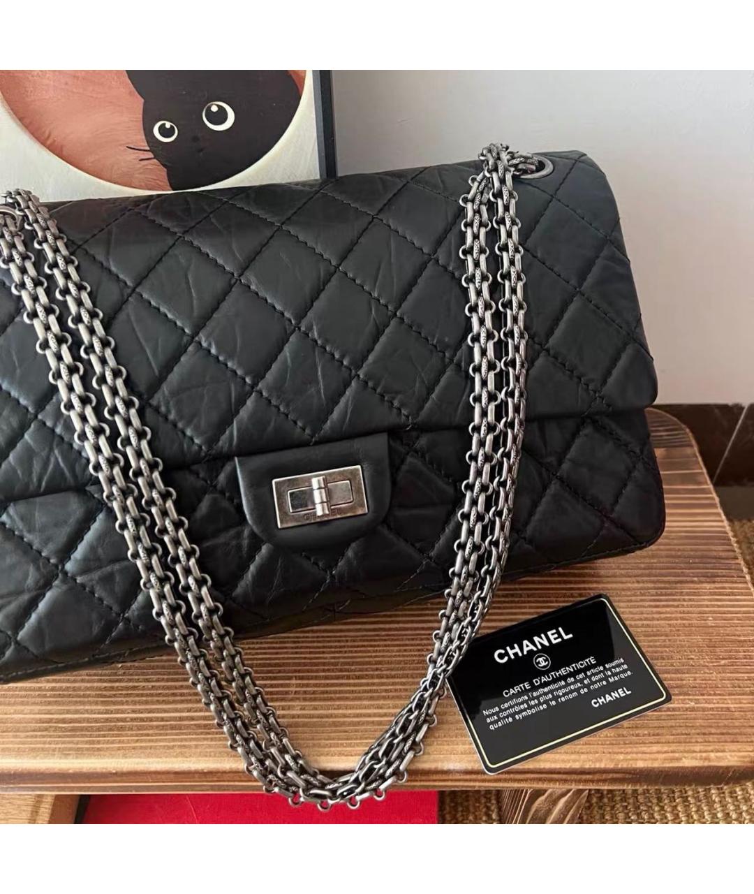 CHANEL Черная кожаная сумка тоут, фото 2