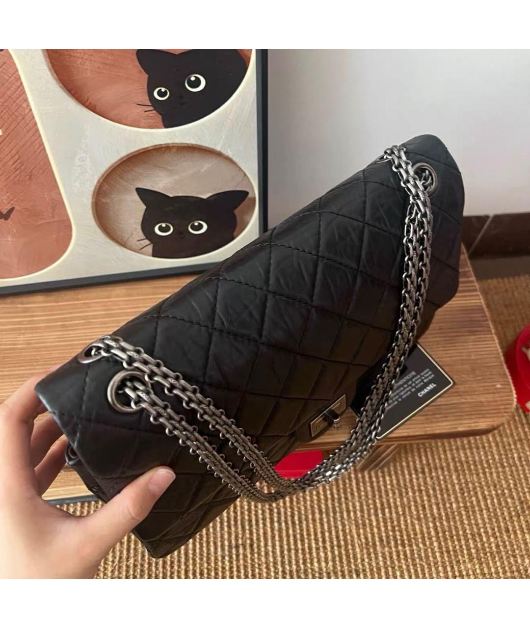 CHANEL Черная кожаная сумка тоут, фото 3
