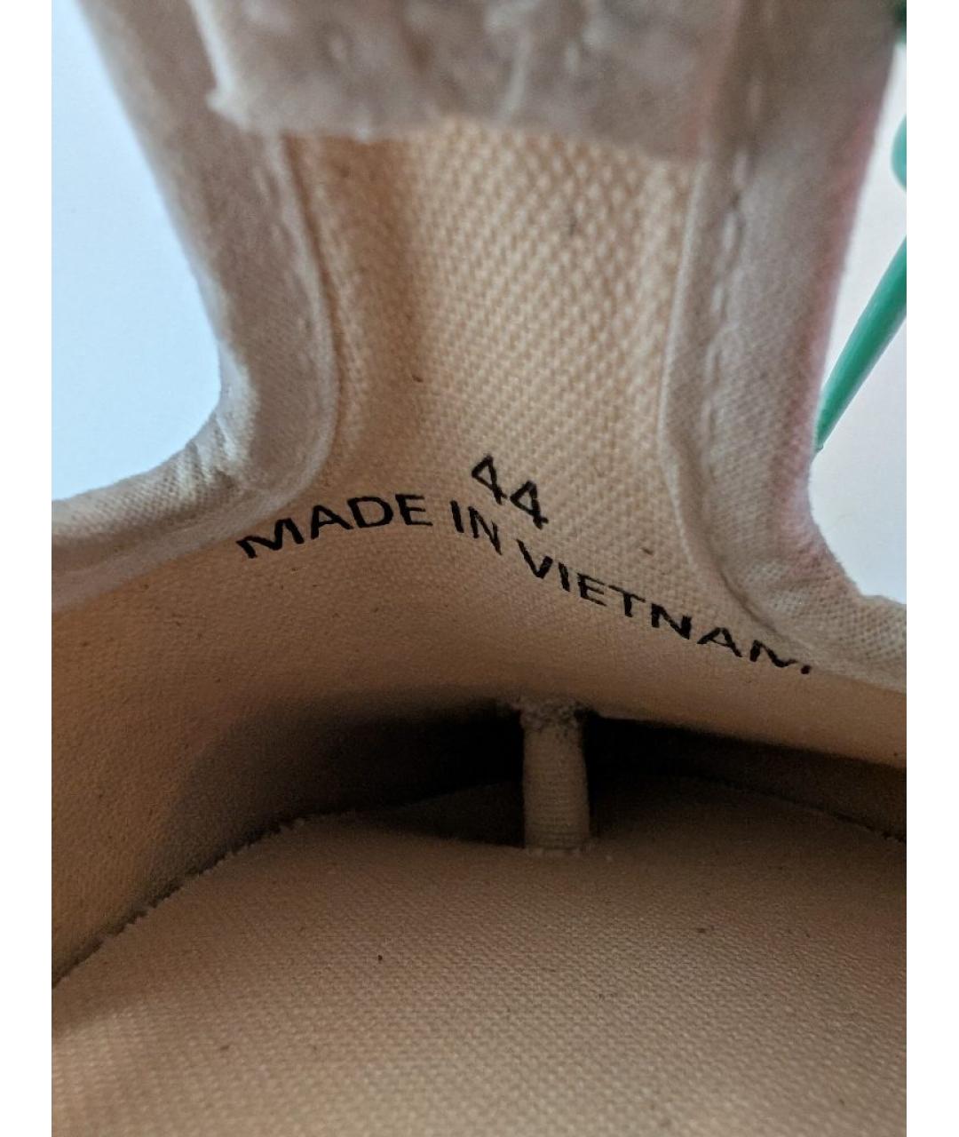 MAISON MARGIELA Белые текстильные низкие кроссовки / кеды, фото 6