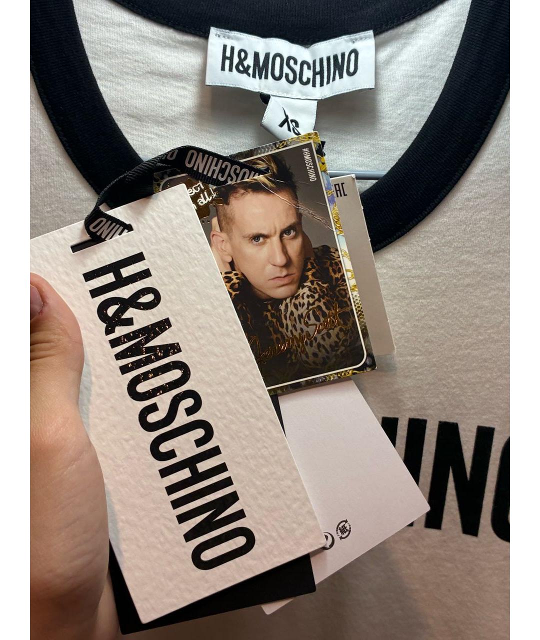 MOSCHINO Белая хлопковая майка, фото 3