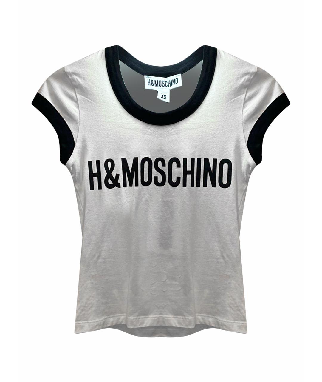 MOSCHINO Белая хлопковая майка, фото 1