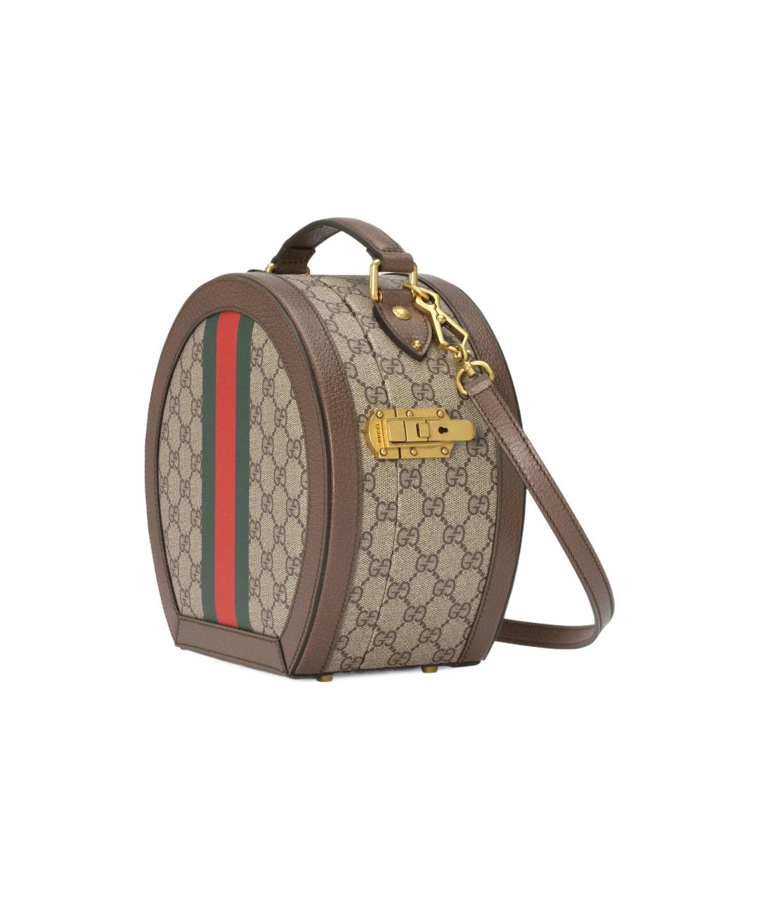 GUCCI Бежевая сумка на плечо из канвы, фото 2
