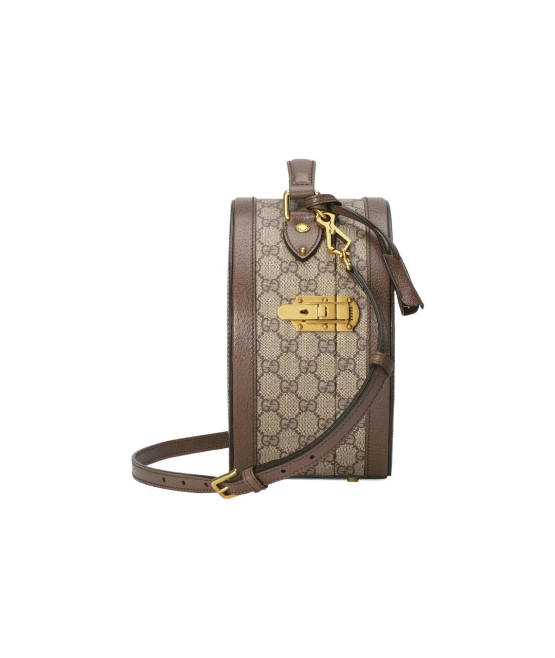GUCCI Бежевая сумка на плечо из канвы, фото 4