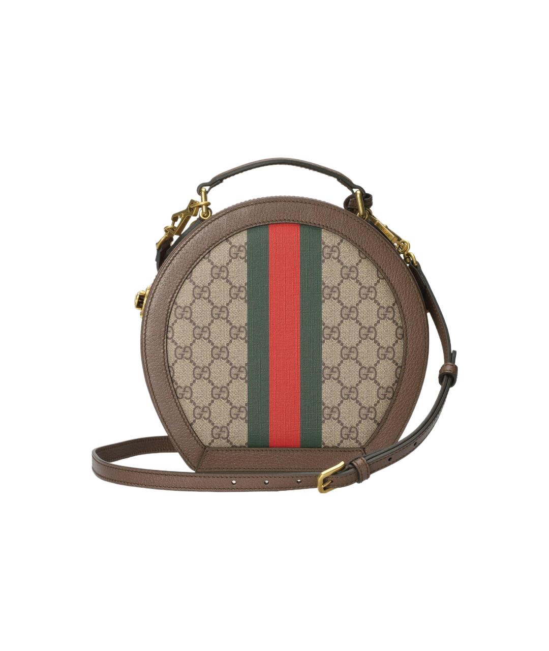GUCCI Бежевая сумка на плечо из канвы, фото 3