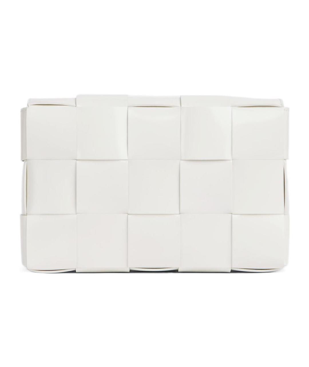 BOTTEGA VENETA Белая кожаная сумка через плечо, фото 3