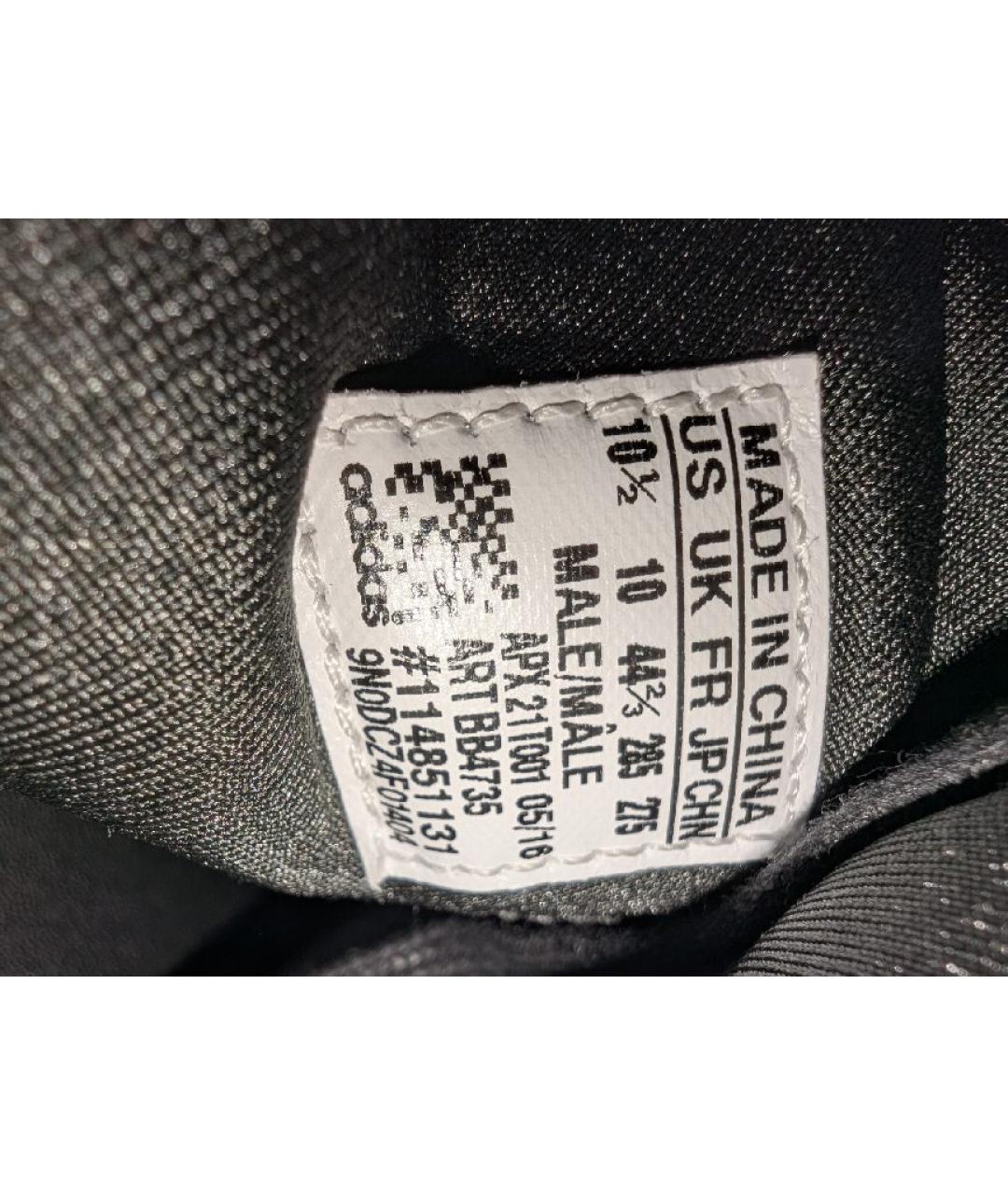 Y-3 Черные кожаные высокие кроссовки / кеды, фото 8