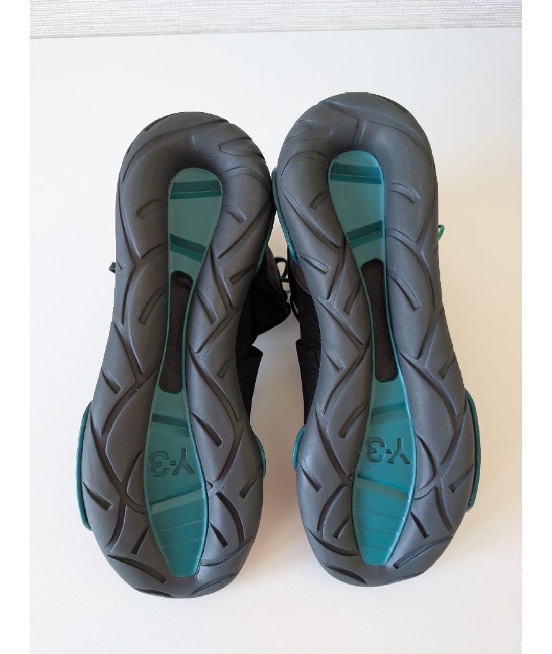 Y-3 Черные кожаные высокие кроссовки / кеды, фото 6