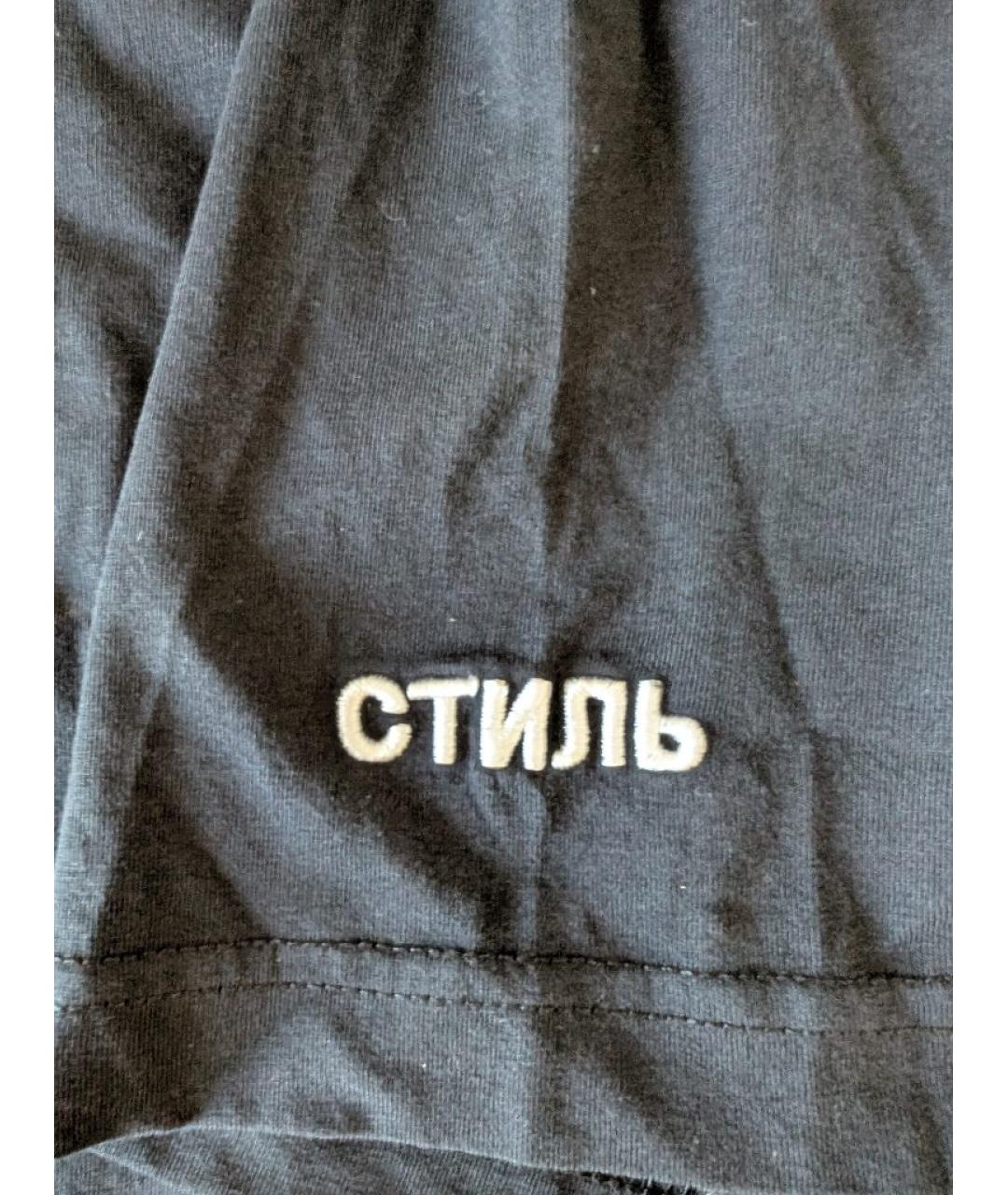 HERON PRESTON Черная хлопковая футболка, фото 6