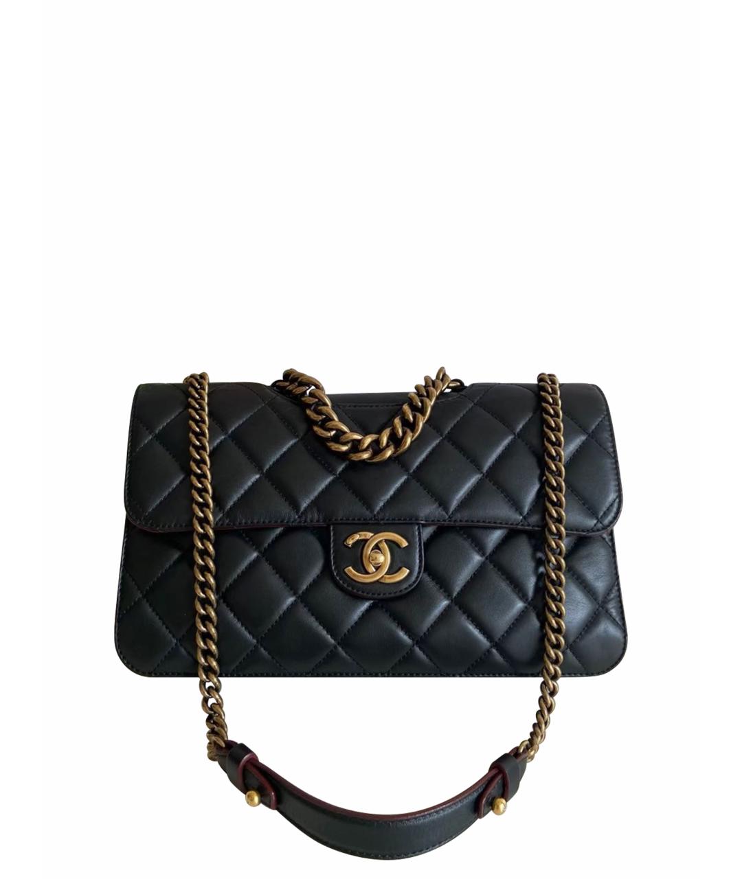CHANEL Черная кожаная сумка тоут, фото 1