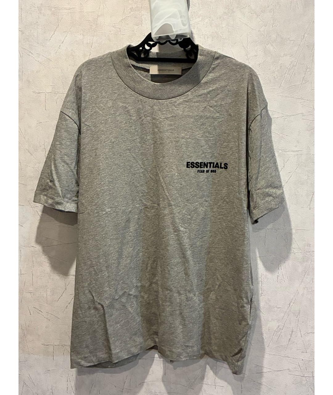 FEAR OF GOD ESSENTIALS Серая хлопковая футболка, фото 5