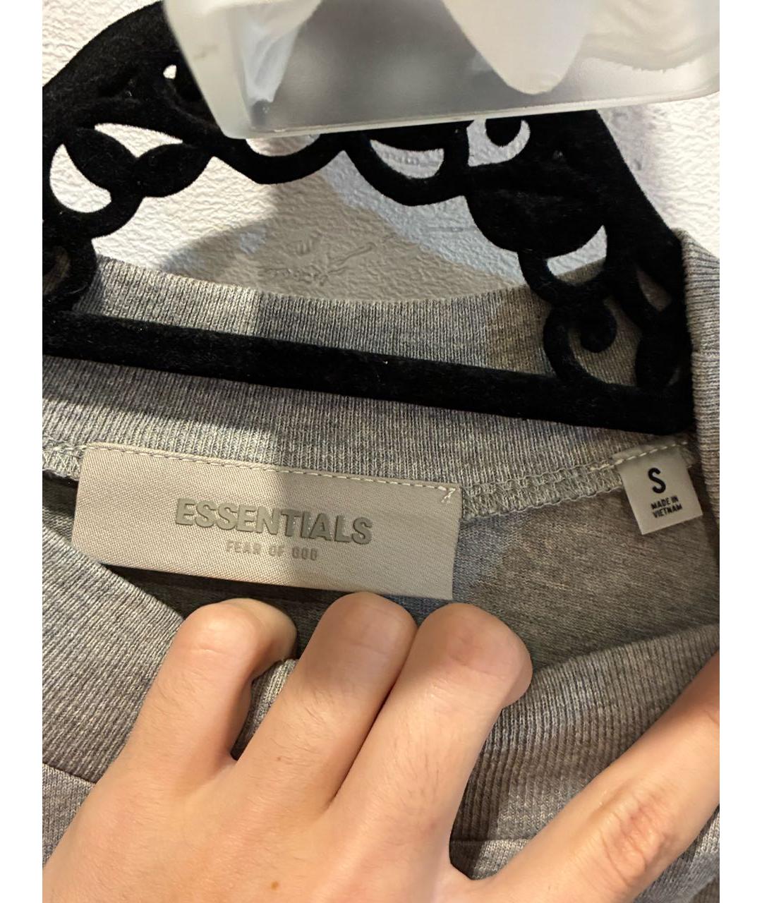 FEAR OF GOD ESSENTIALS Серая хлопковая футболка, фото 3
