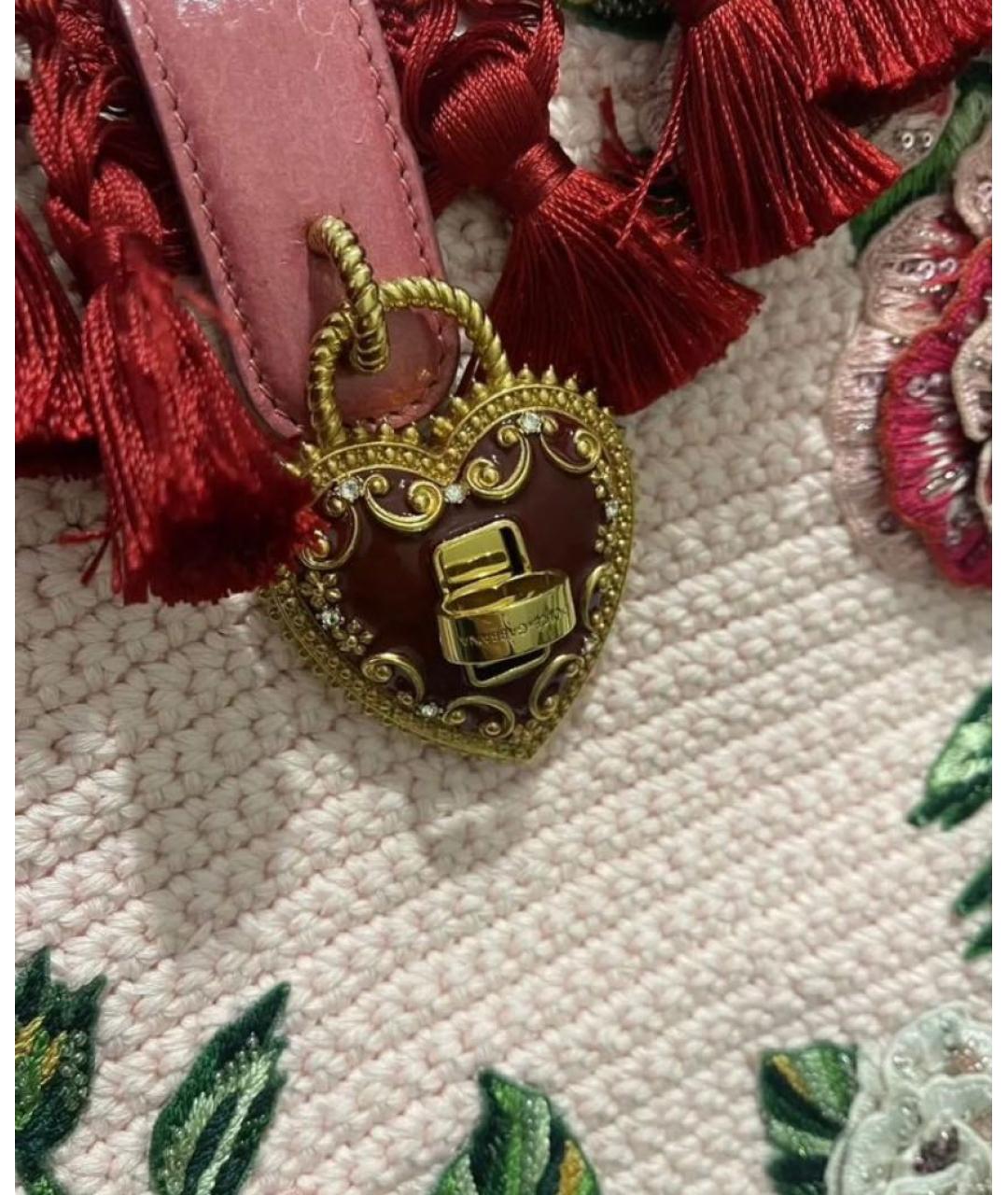 DOLCE&GABBANA Розовая сумка с короткими ручками, фото 2