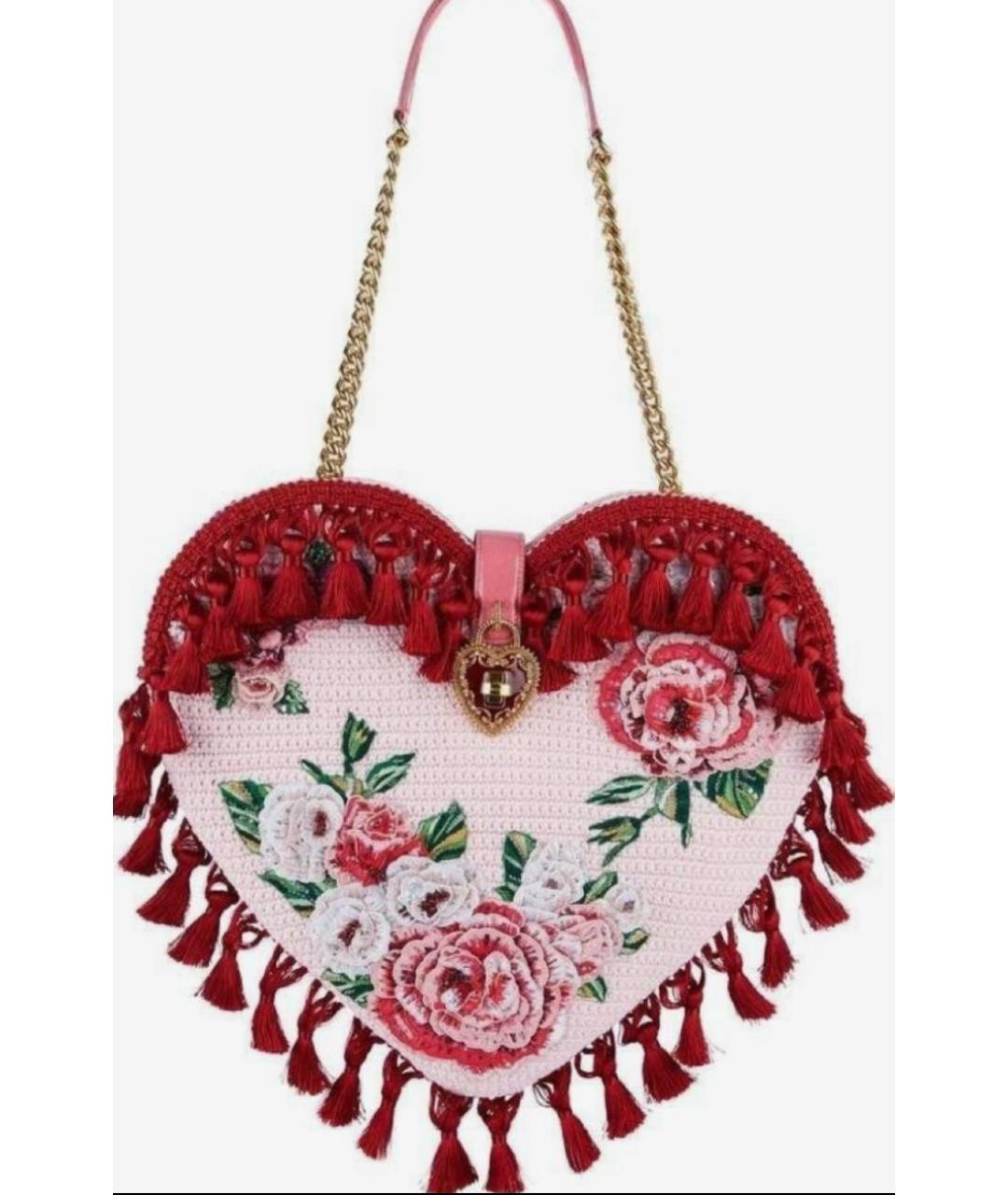DOLCE&GABBANA Розовая сумка с короткими ручками, фото 9