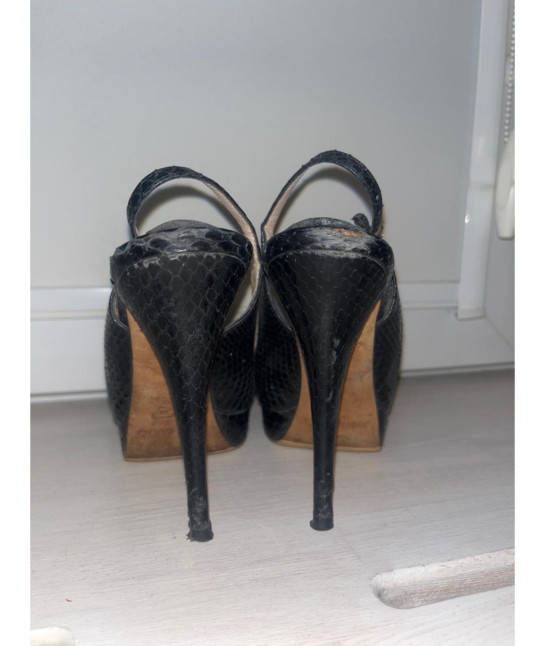 JIMMY CHOO Черные кожаные туфли, фото 4