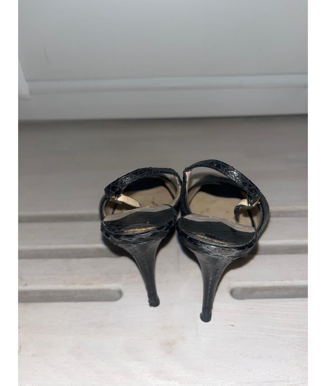 JIMMY CHOO Черные кожаные туфли, фото 3