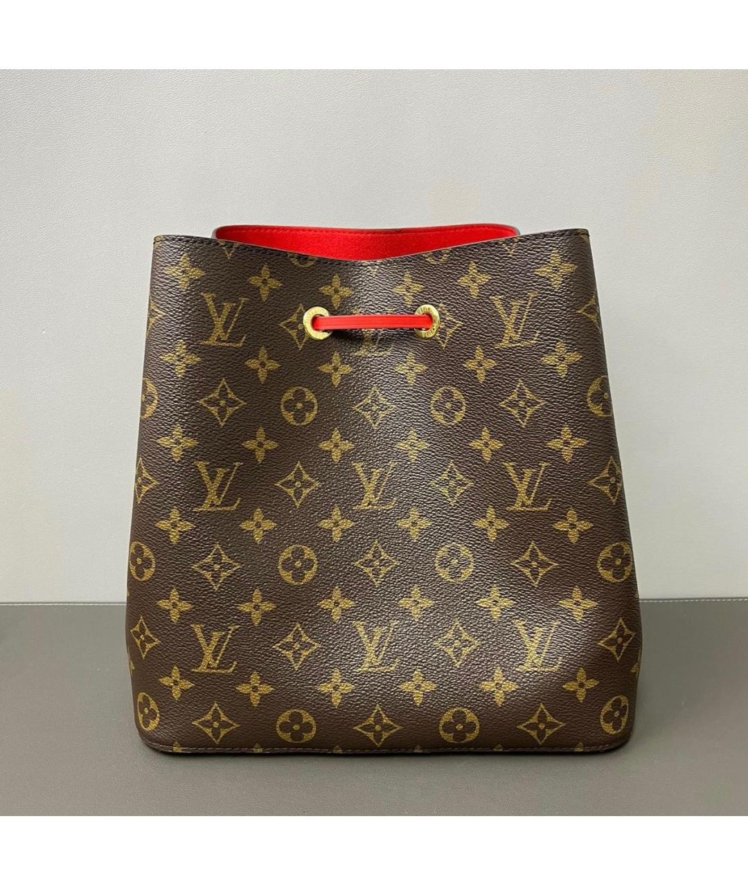 LOUIS VUITTON Красная сумка через плечо из канвы, фото 2