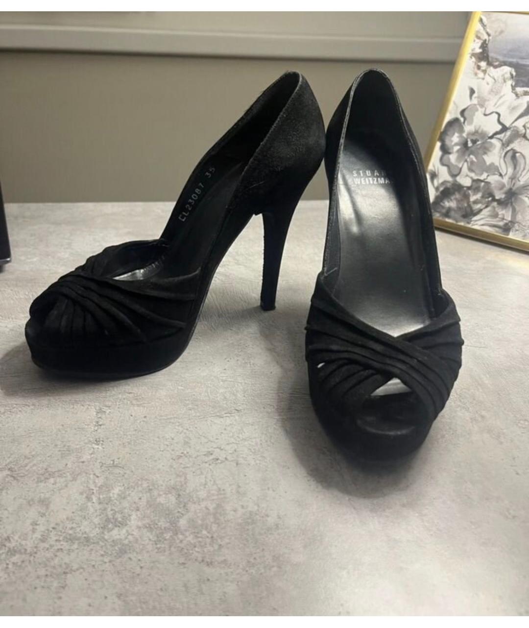 STUART WEITZMAN Черные замшевые туфли, фото 2