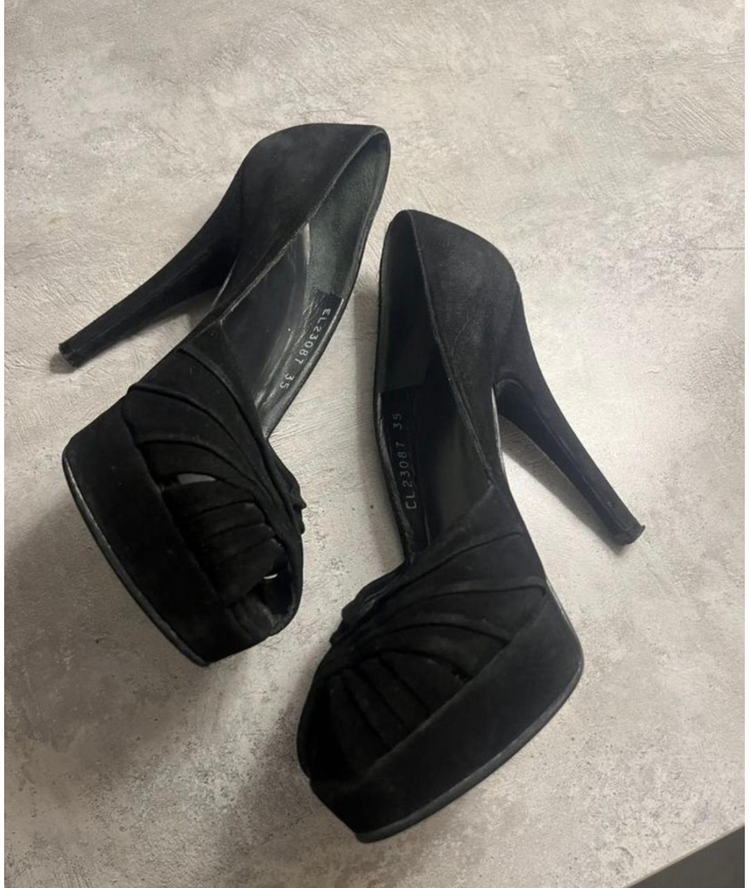STUART WEITZMAN Черные замшевые туфли, фото 5